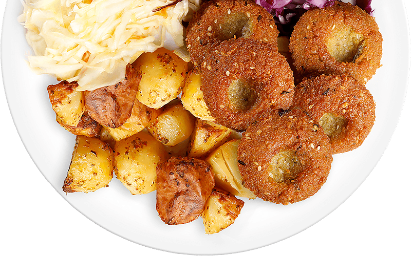 Zestaw Falafel z pieczonymi ziemniakami